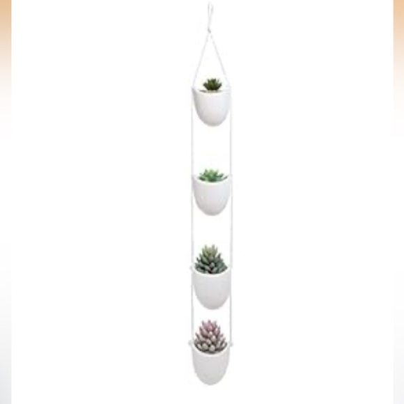 White Hanging Planter Set for Succulents - Picture 1 of 1